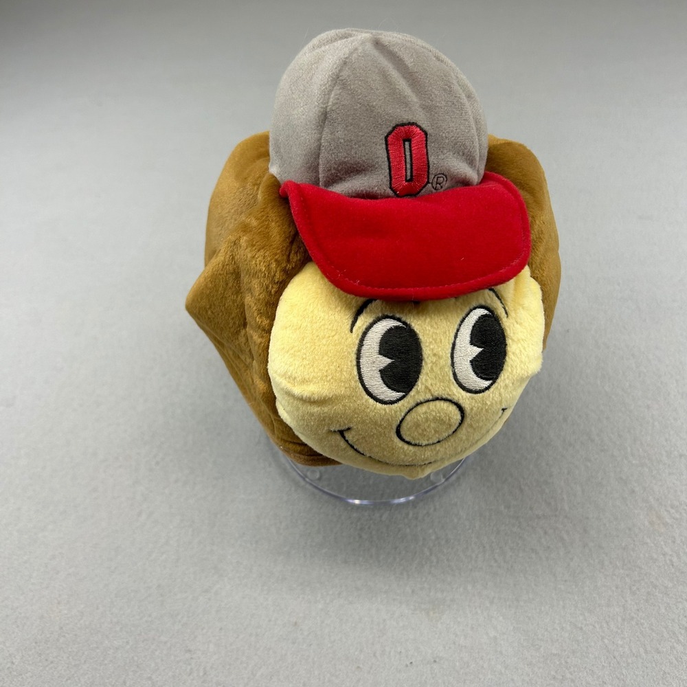 Ohio State Buckeyes Brutus Buckeye Mascot Plush Novelty Hat NCAA Fan Gear